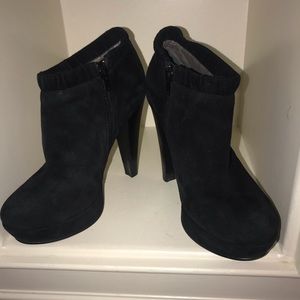 Linea Paolo black suede booties